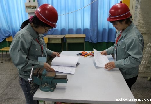 我校教师李水冰、邝爱华两位老师参加电气安装与调试教师组比赛