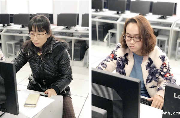 李水冰老师和闫亚菲老师认真绘图建模.jpg